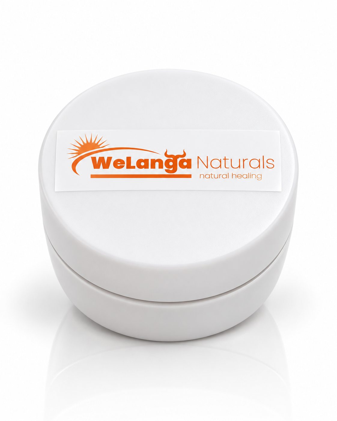 White WeLanga Naturals cream jar